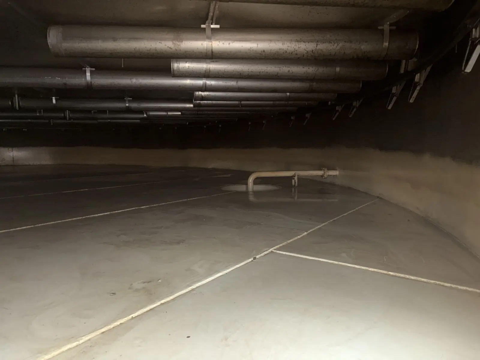 Cleaned tank interior